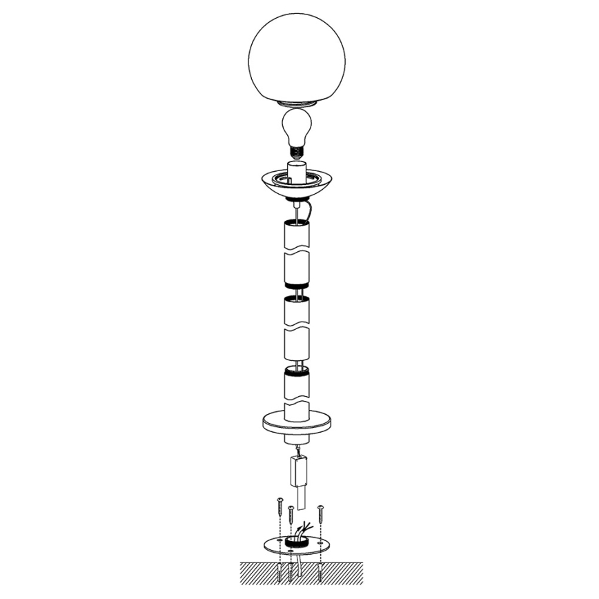 Eglo 97249 - LED dimmbare Außenleuchte NISIA-C 1xE27/9W/230V 980 mm IP44