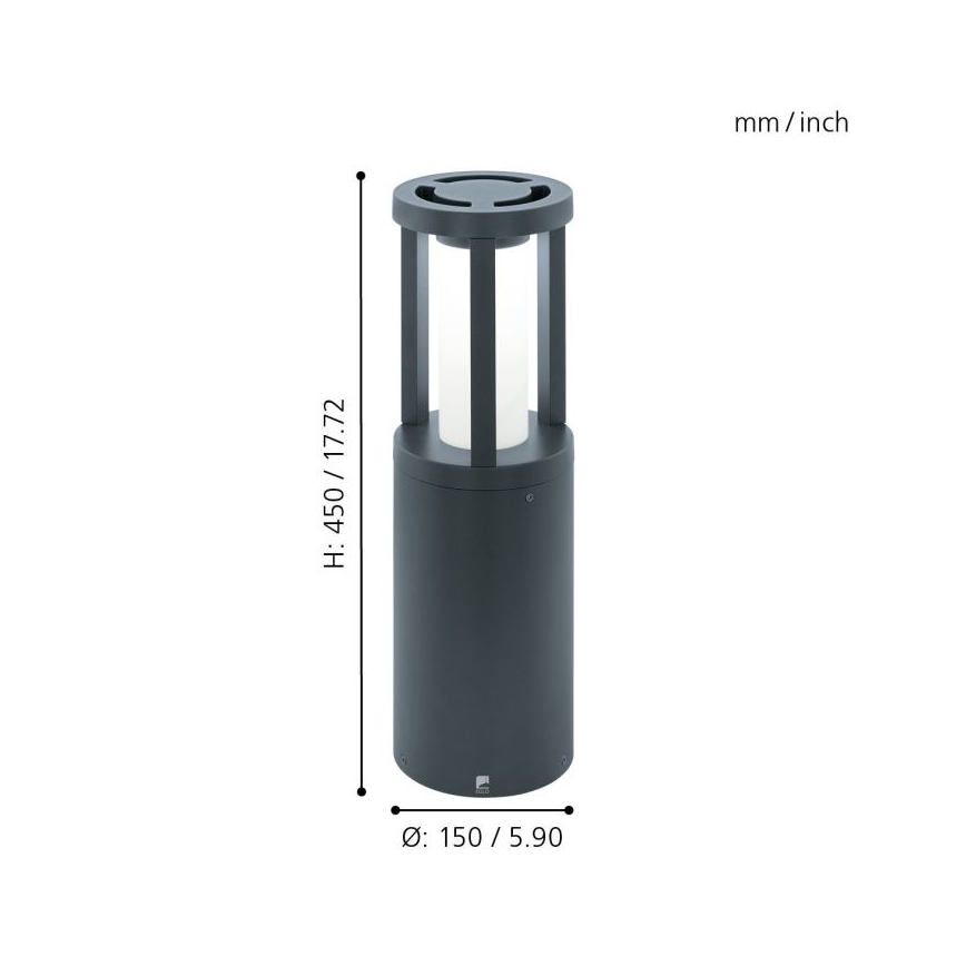 Eglo 97252 - LED Auβenlampe GISOLA 1xLED/12W/230V IP44 450 mm