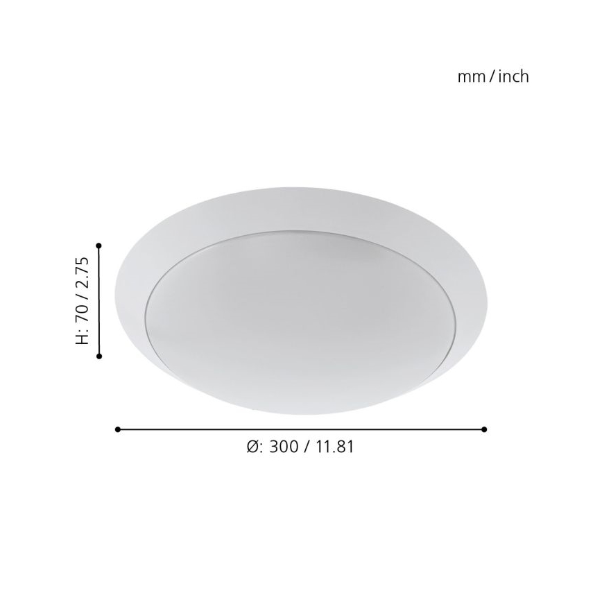 Eglo 97254 - LED Badezimmer-Deckenleuchte PILONE LED/11W/230V weiß IP44