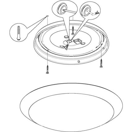 Eglo 97254 - LED Badezimmer-Deckenleuchte PILONE LED/11W/230V weiß IP44