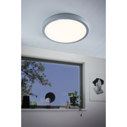 Eglo - LED Deckenleuchte 1xLED/25W/230V silber rund 2500 lm