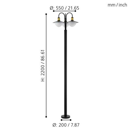 Eglo - Aussenlampe 3xE27/60W/230V