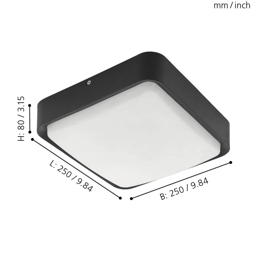 Eglo - LED dimmbares Außen-Deckenleuchte LED/14,6W/230V