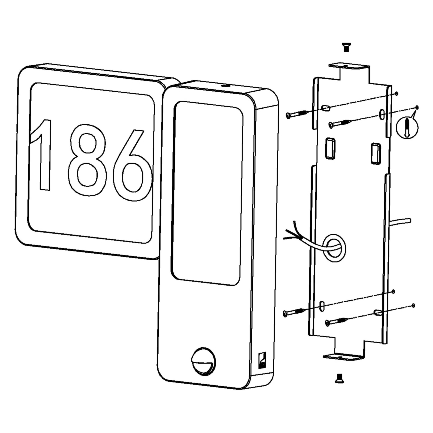 Eglo - LED Außenwandleuchte 2xLED/2,7W + LED/3,6W/230V IP44