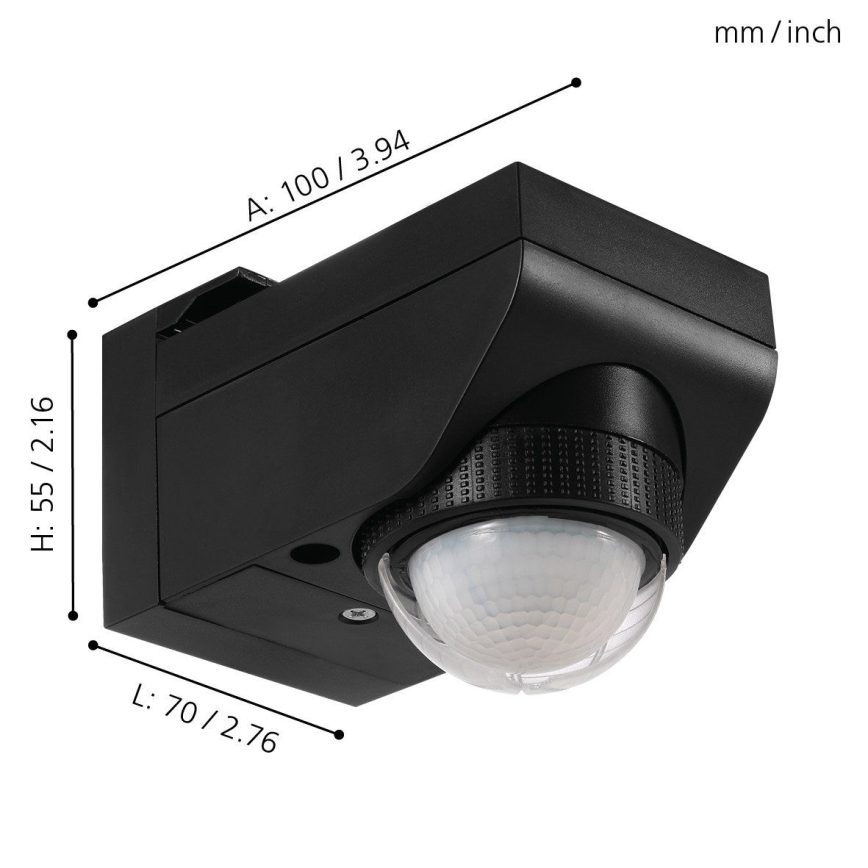 Eglo - Außen-Bewegungsmelder 12 m schwarz IP44