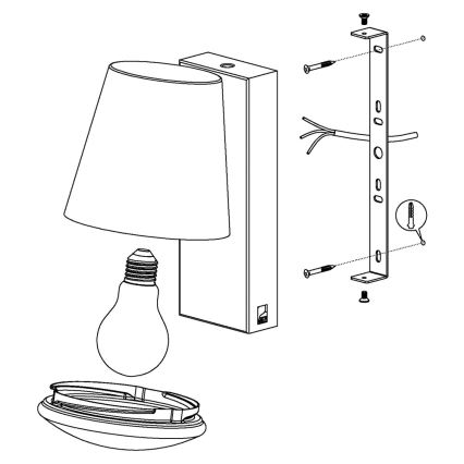 Eglo - LED dimmbares Außenwandleuchte CALDIERO-C 1xE27/9W/230V IP44