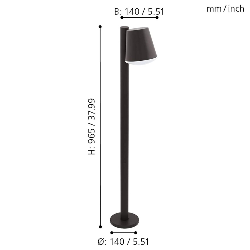 Eglo - Dimmbare LED-RGB-Außenleuchte CALDIERO-C 1xE27/9W/230V anthrazit IP44