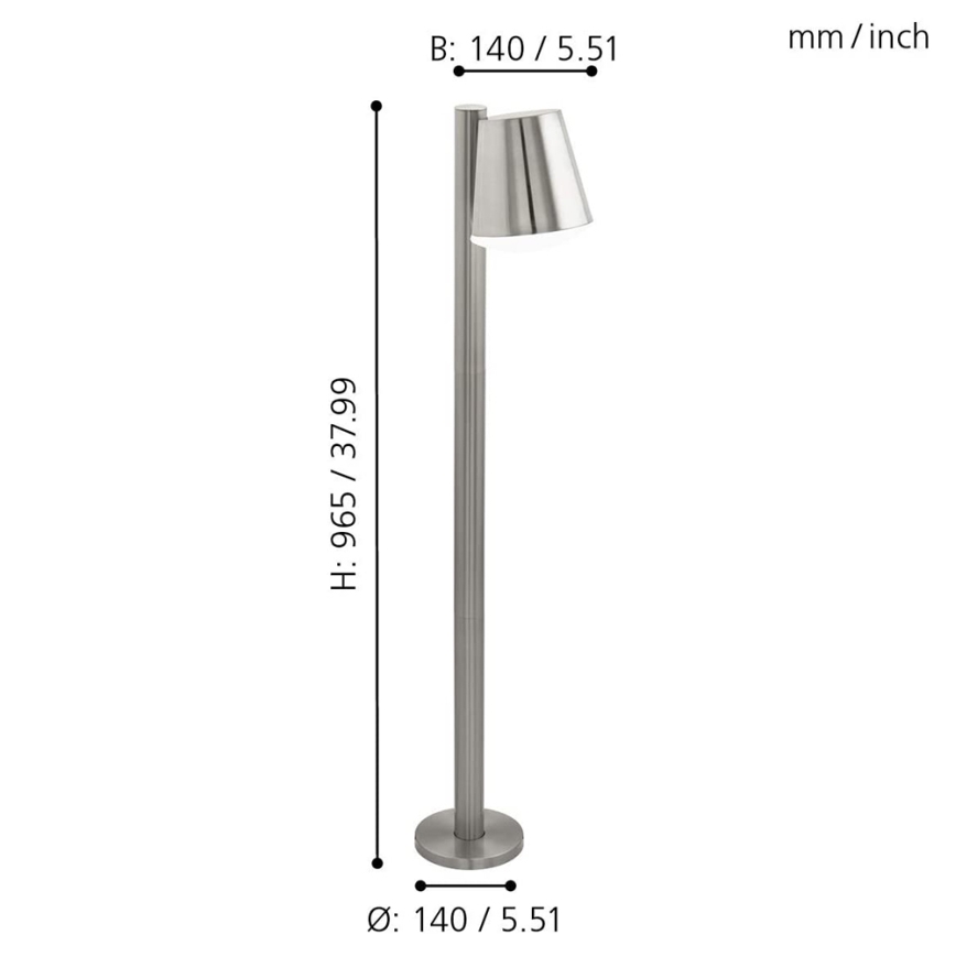 Eglo 97485 - LED dimmbare Außenleuchte CALDIERO-C 1xE27/9W/230V mattchrom IP44