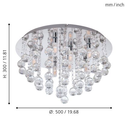 Eglo - LED Badezimmerleuchte 8xG9/3W/230V IP44