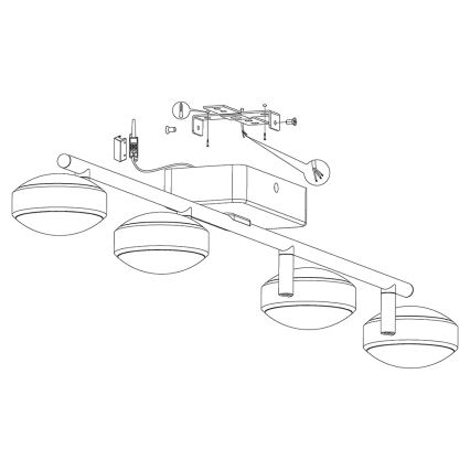 Eglo - Dimmbarer LED-RGB-Strahler CORROPOLI-C 4xLED/5W/230V