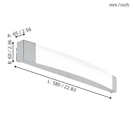 Eglo - LED Beleuchtung für Badezimmerspiegel LED/16W/230V Länge