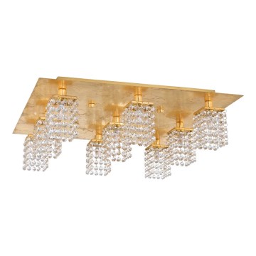 Eglo 97722 - LED Kristall-Deckenkronleuchter PYTON GOLD 9xG9/3W/230V