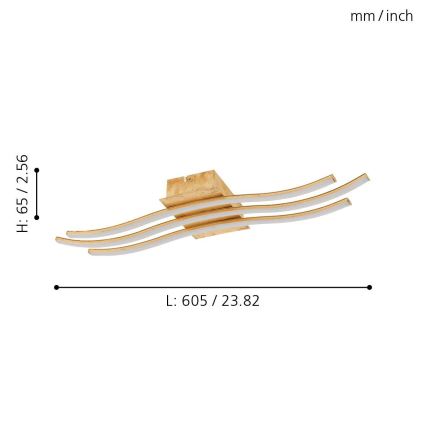 Eglo 97743 - LED-Aufbau-Deckenleuchte MIRAFLORES 3xLED/8,6W/230V