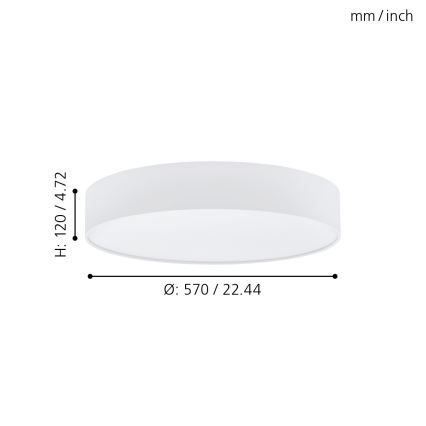 Eglo - LED dimmbare Deckenbeleuchtung LED/40W/230V