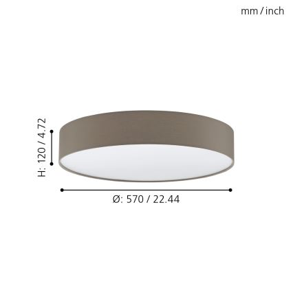 Eglo - LED dimmbare Deckenbeleuchtung LED/40W/230V