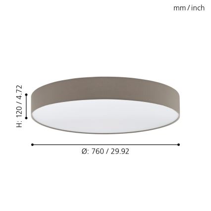 Eglo - LED dimmbare Deckenbeleuchtung LED/60W/230V