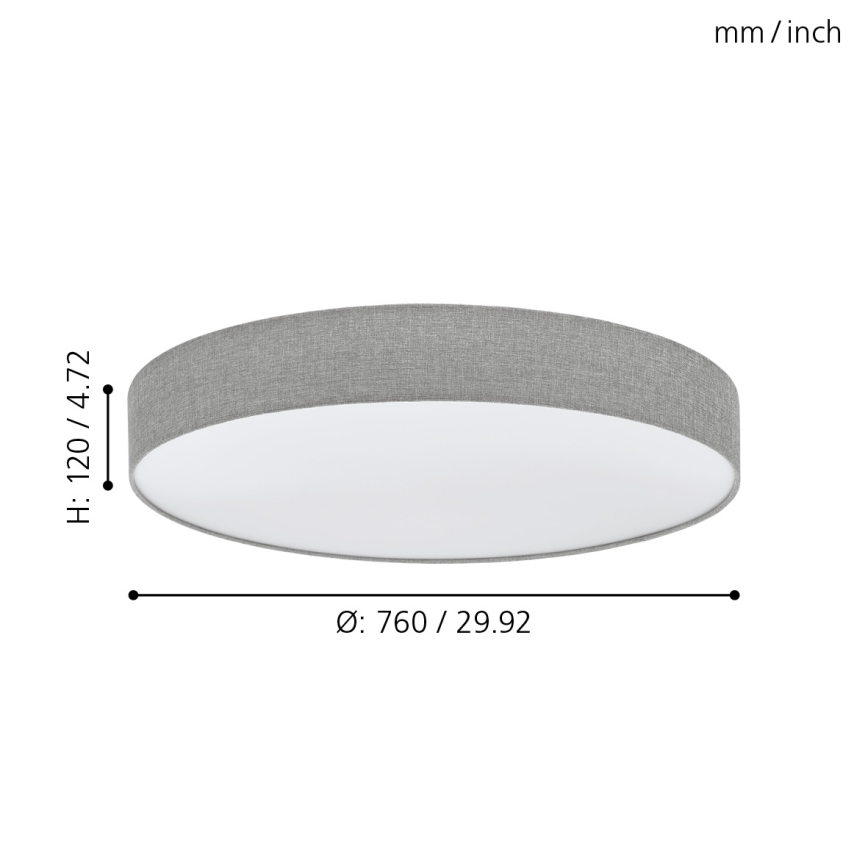 Eglo - LED dimmbare Deckenleuchte LED/60W/230V + Fernbedienung