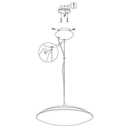 Eglo 97812 - LED Dimmbare Hängeleuchte FRATTINA-C 1xLED/27W/230V