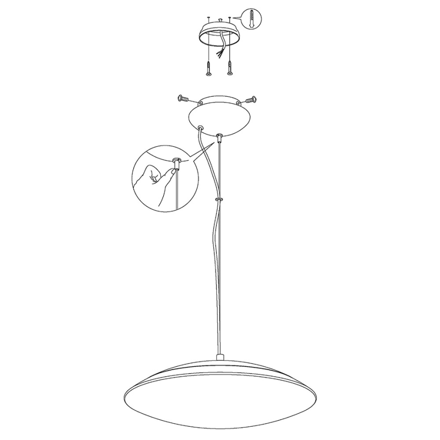 Eglo 97812 - LED RGB dimmbare Hängeleuchte an Kabel FRATTINA-C 1xLED/27W/230V