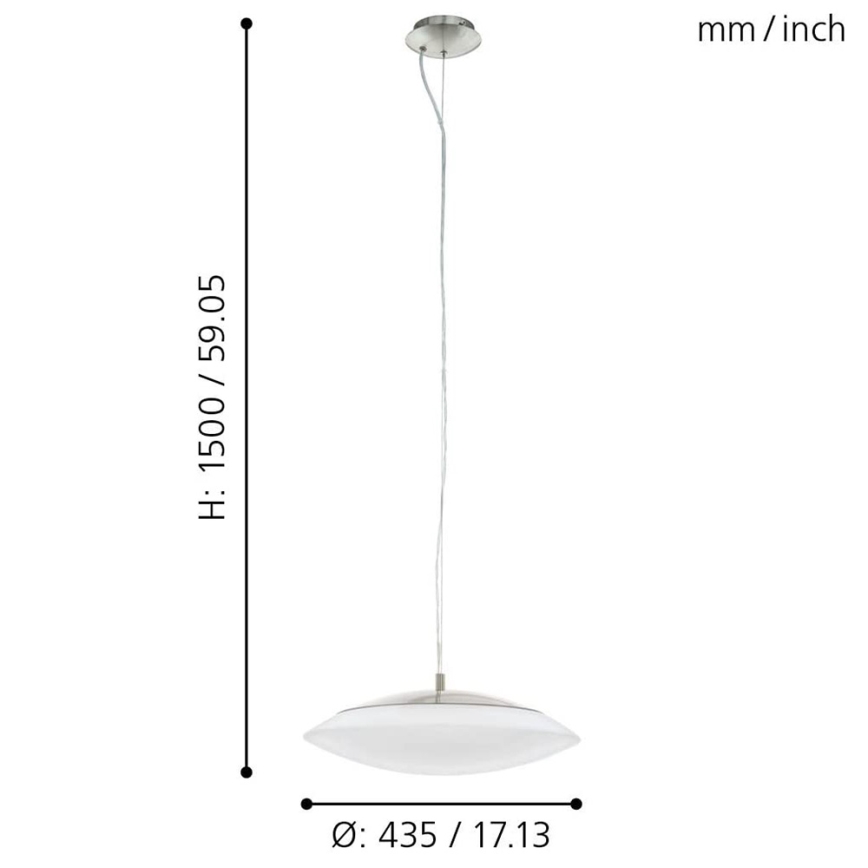 Eglo 97812 - LED RGB dimmbare Pendelleuchte an Seil FRATTINA-C 1xLED/27W/230V