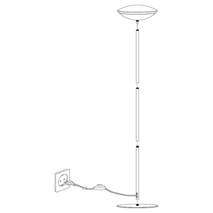 Eglo 97814 - dimmbare RGB-LED-Stehleuchte FRATTINA-C 1xLED/18W/230V