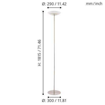 Eglo 97814 - LED RGB dimmbare Stehleuchte FRATTINA-C 1xLED/18W/230V