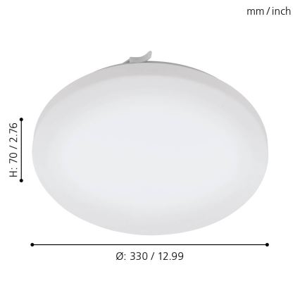 Eglo - LED-Deckenleuchte für Badezimmer, 14,6 W, 230 V, IP44