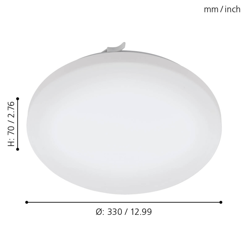 Eglo - LED-Deckenleuchte für Badezimmer, 14,6 W, 230 V, IP44