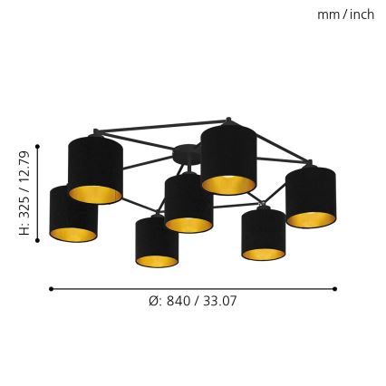 Eglo - Kronleuchter 7xE27/40W/230V