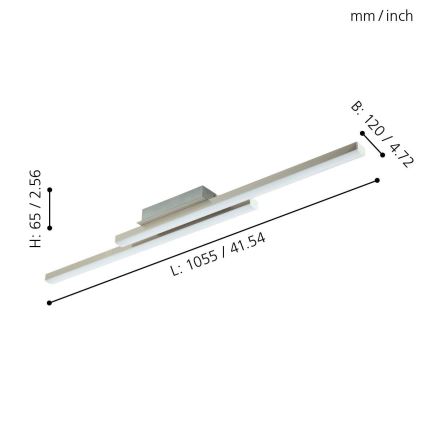 Eglo - LED RGB dimmbare Deckenleuchte FRAIOLI-C 2xLED/17W/230V