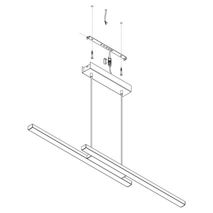 Eglo - LED-RGB dimmbare Pendelleuchte mit Seilaufhängung FRAIOLI-C LED/34W/230V