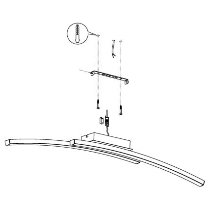 Eglo 97909 - LED RGB dimmbare aufgesetzte Deckenleuchte FRAIOLI-C 2xLED/17W/230V