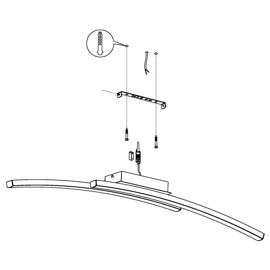 Eglo 97909 - LED RGB dimmbare aufgesetzte Deckenleuchte FRAIOLI-C LED/34W/230V