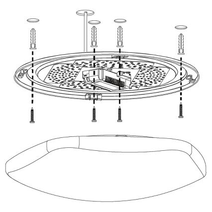 Eglo - LED dimmbare Deckenbeleuchtung TOTARI-C LED/34W/230V