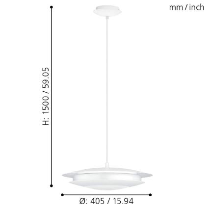 Eglo - LED-Dimm-Kronleuchter an Schnur MONEVA-C LED/18W/230V