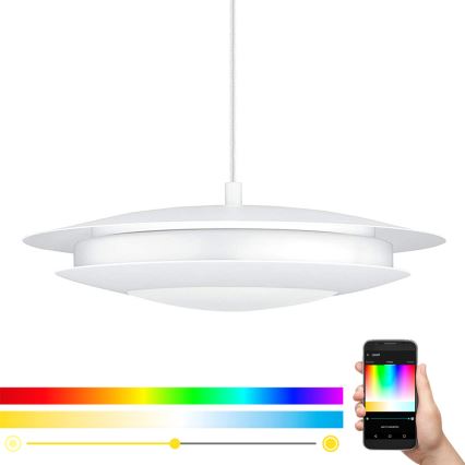 Eglo - LED RGB dimmbare Hängeleuchte auf Seil MONEVA-C LED/18W/230V