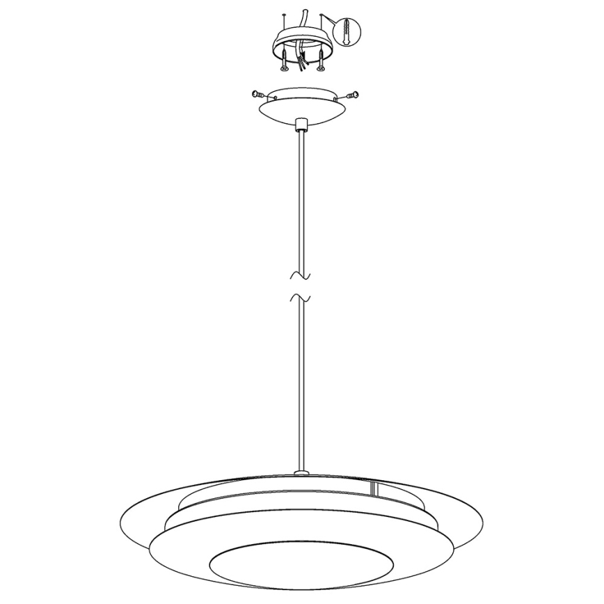 Eglo - LED RGB dimmbare Hängeleuchte auf Seil MONEVA-C LED/18W/230V