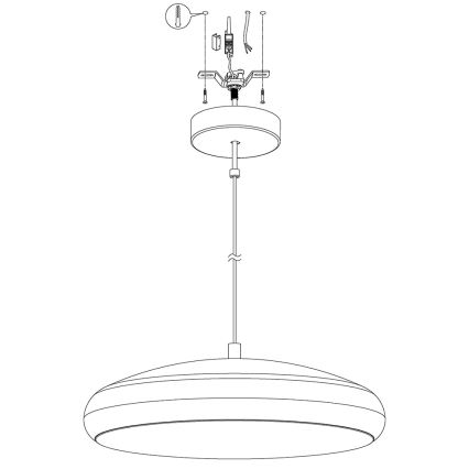 Eglo 98046 - LED Dimmbarer Kronleuchter an Schnur RIODEVA-C LED/27W/230V