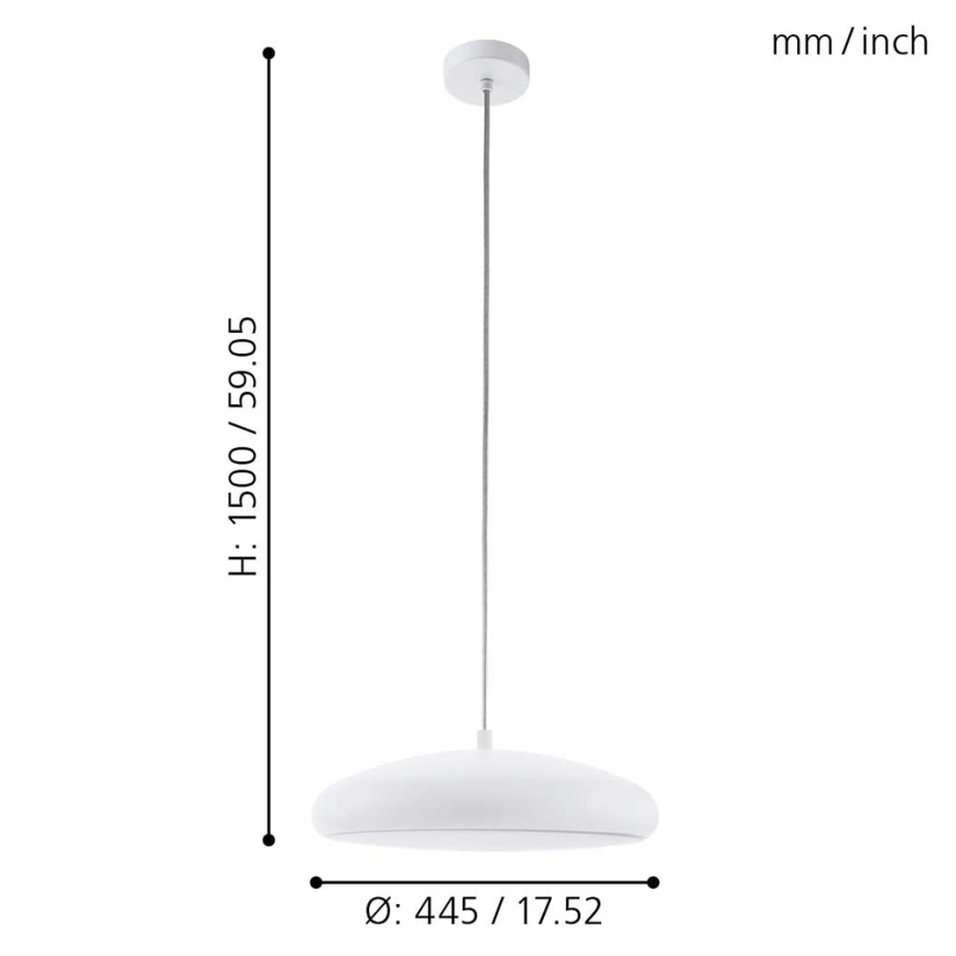 Eglo 98046 - LED RGB, dimmbare Hängeleuchte mit Seilaufhängung RIODEVA-C LED/27W/230V