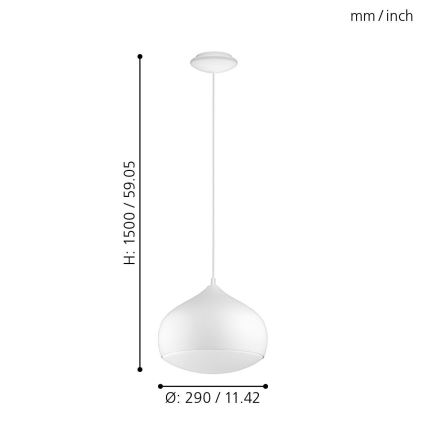 Eglo - Dimmbarer LED-Kronleuchter an einer Litze COMBA-C LED/18W/230V