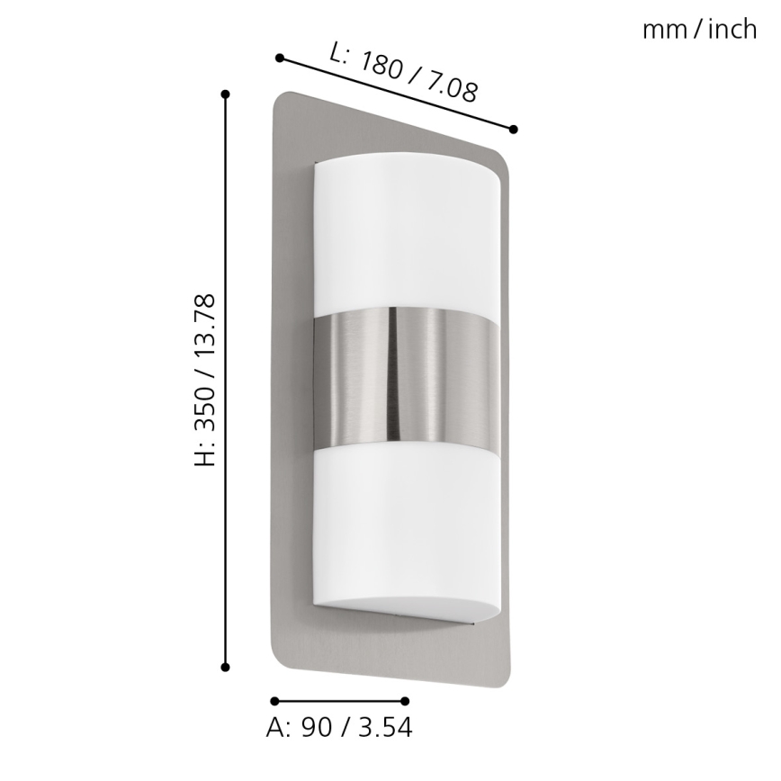 Eglo - Außenleuchte 2xE27/10W/230V IP4chrom matt