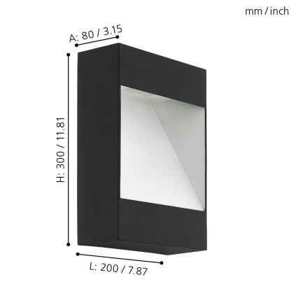 Eglo - LED Außen Wandbeleuchtung LED/10W/230V IP44