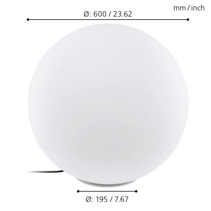 Eglo - Auβen-Stehlampe 1xE27/40W/230V IP65 ø600