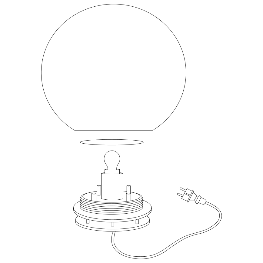 Eglo - Auβen-Stehlampe 1xE27/40W/230V IP65 ø600