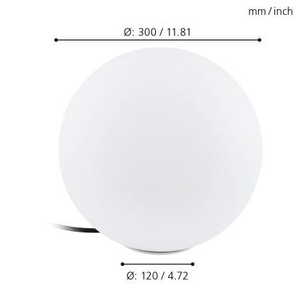Eglo 98105 - LED‑RGBW‑Außenleuchte MONTEROLO‑C, 9 W, 230 V, IP65, Ø 300 mm