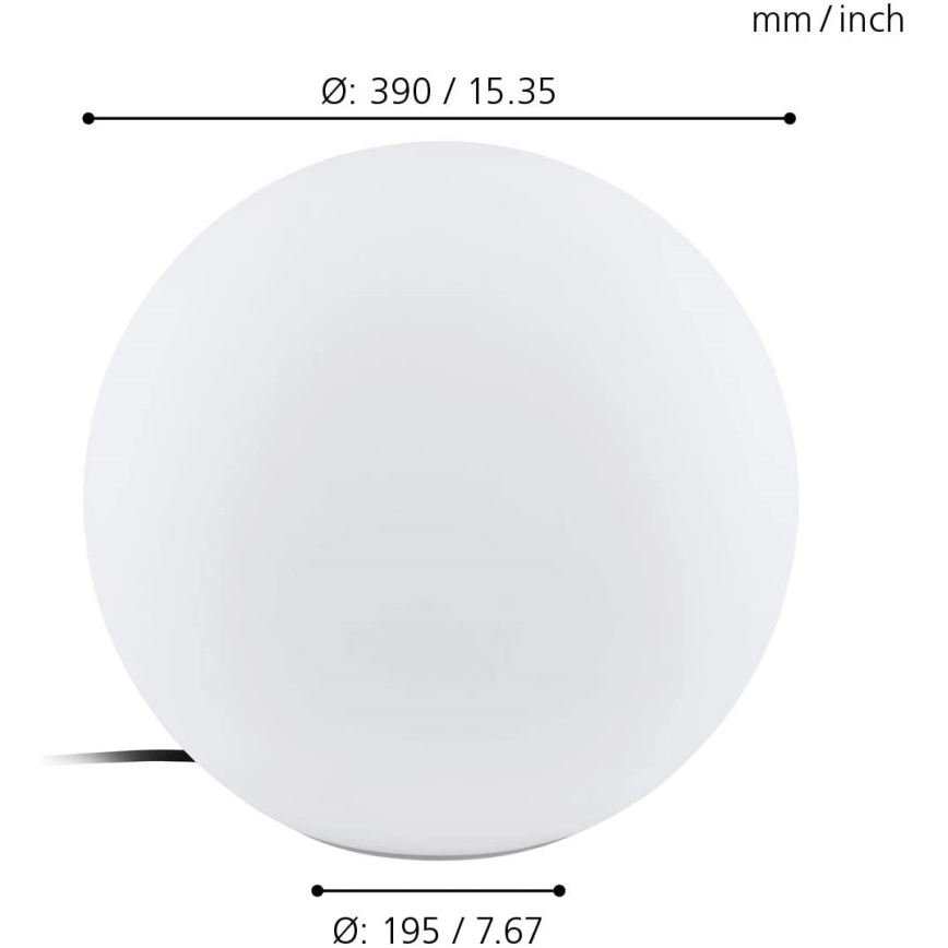 Eglo 98106 - LED RGBW Außenleuchte MONTEROLO-C 1xLED/9W/230V IP65 Ø390