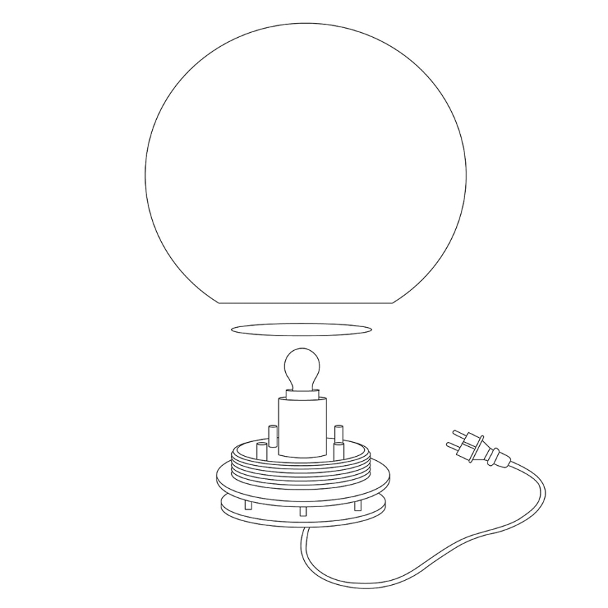 Eglo 98108 - LED RGBW Außenleuchte MONTEROLO-C 1xLED/9W/230V IP65 Ø600 mm