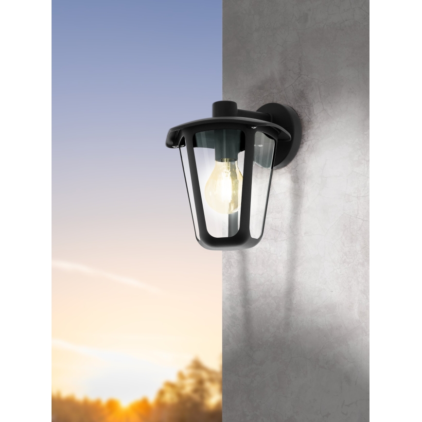 Eglo - Auβen-Wandbeleuchtung 1xE27/60W/230V IP4schwarz