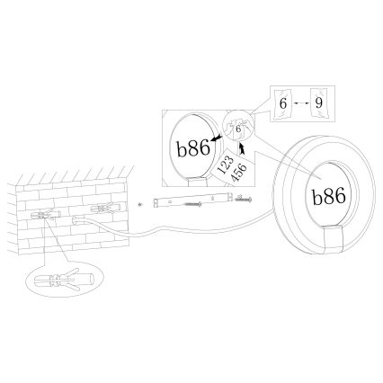 Eglo - LED Hausnummer LED/15W/230V IP44