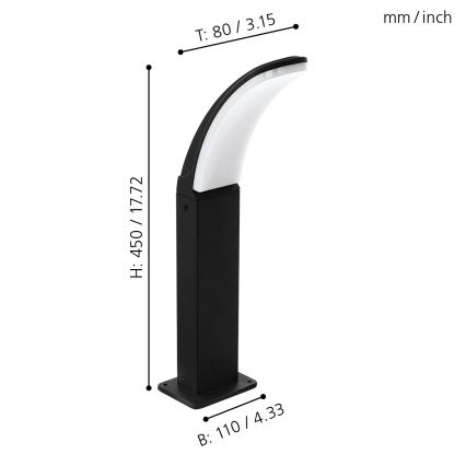 Eglo - LED Auβenlampe LED/11W/230V IP4Höhe 450